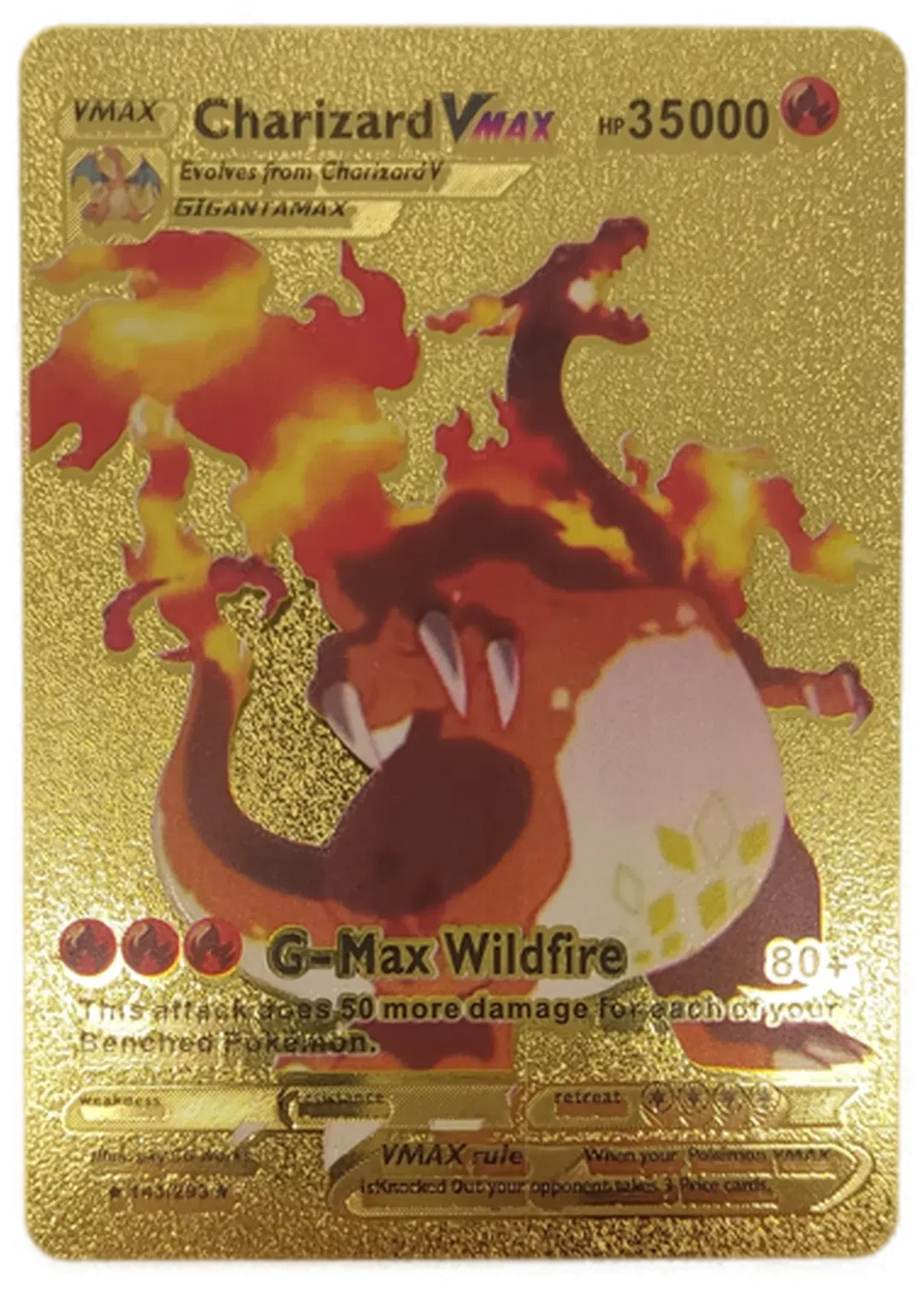 Pokémon Sammelkarte Goldfolie Vmax Charizard Vmax - Bild 1