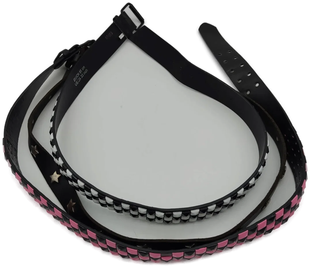 Gürtel Set 3tlg., schwarz/braun/pink  – Bild 9