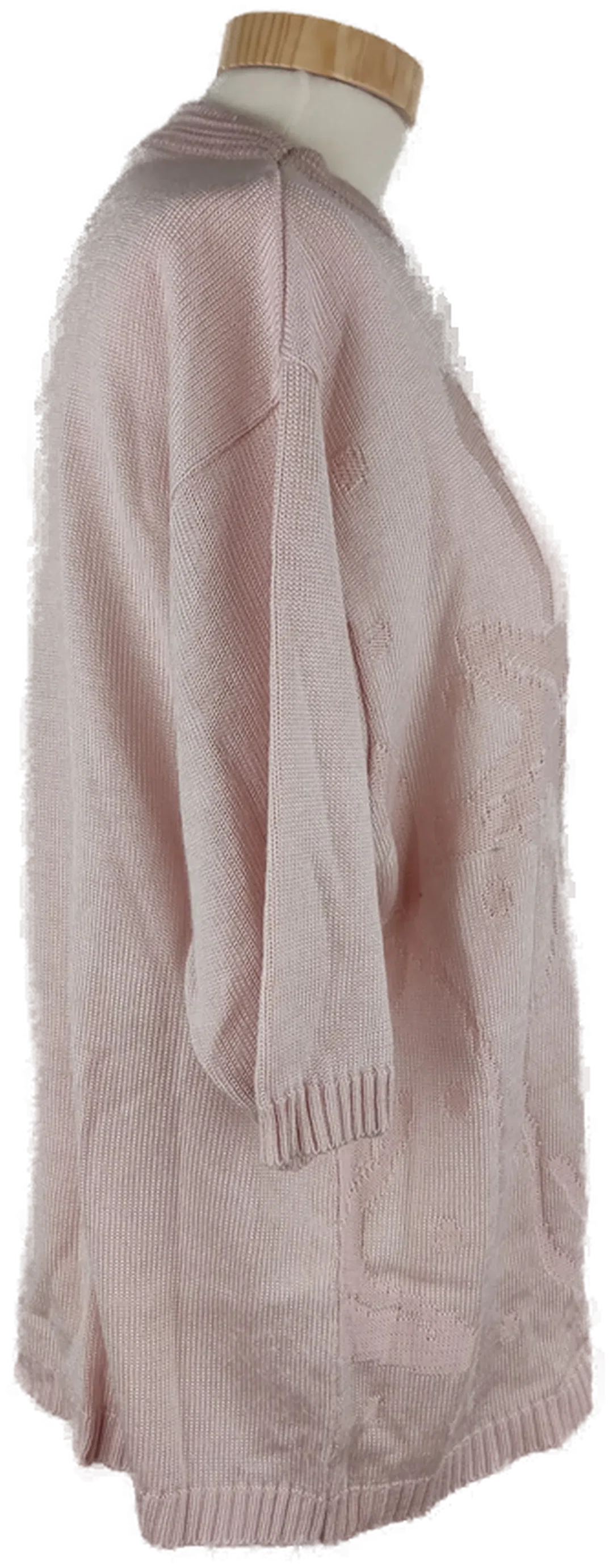 Pullover "Visco", kurzarm mit Rundhalsausschnitt, gestrickt, rosa, Größe L – Bild 2