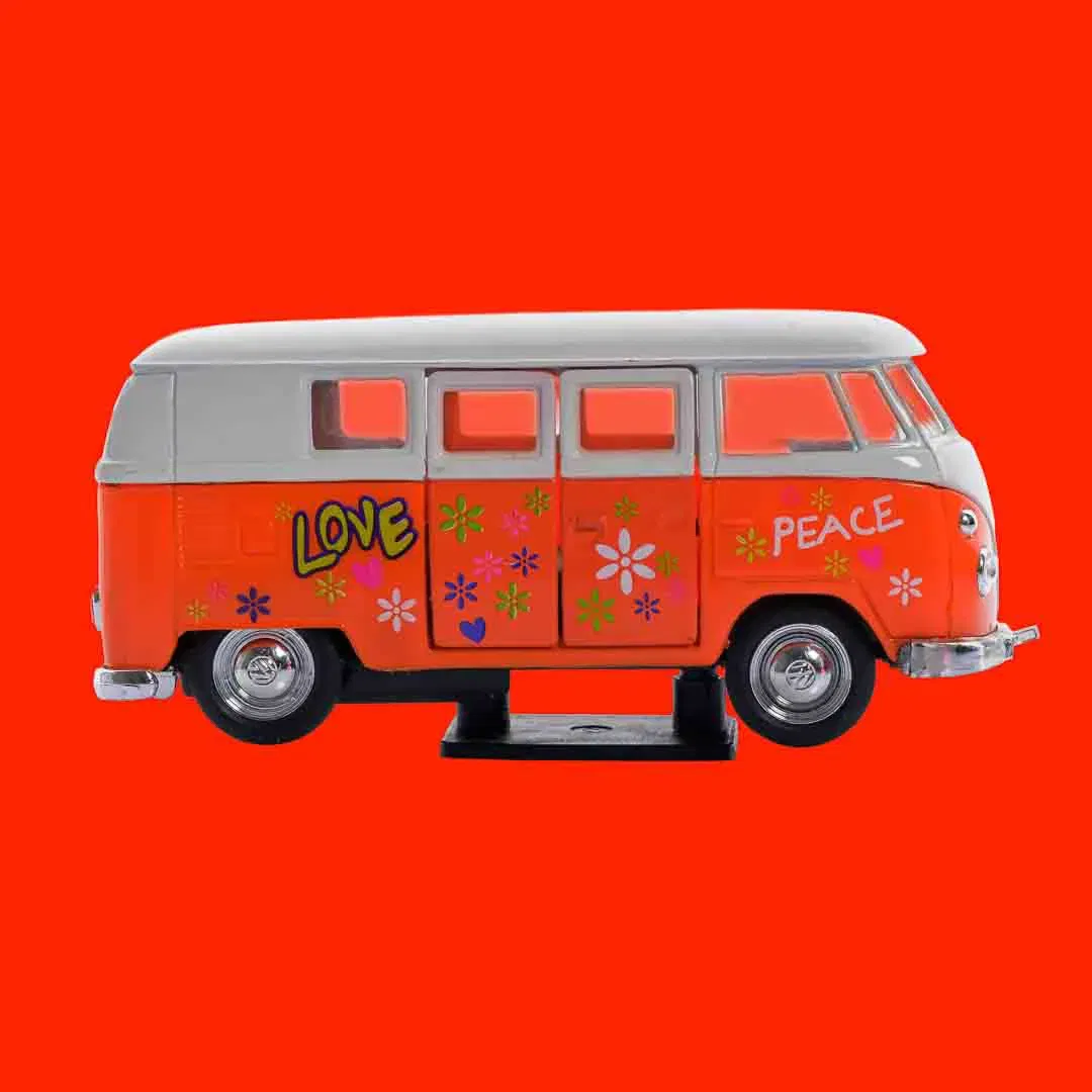 Welly Modellauto VW Bus Classic Flower Power - Bild 1