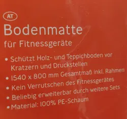 Crane Bodenmatte Für Fitnessgeräte, Erweiterbar | Wie Neu - Bild 4
