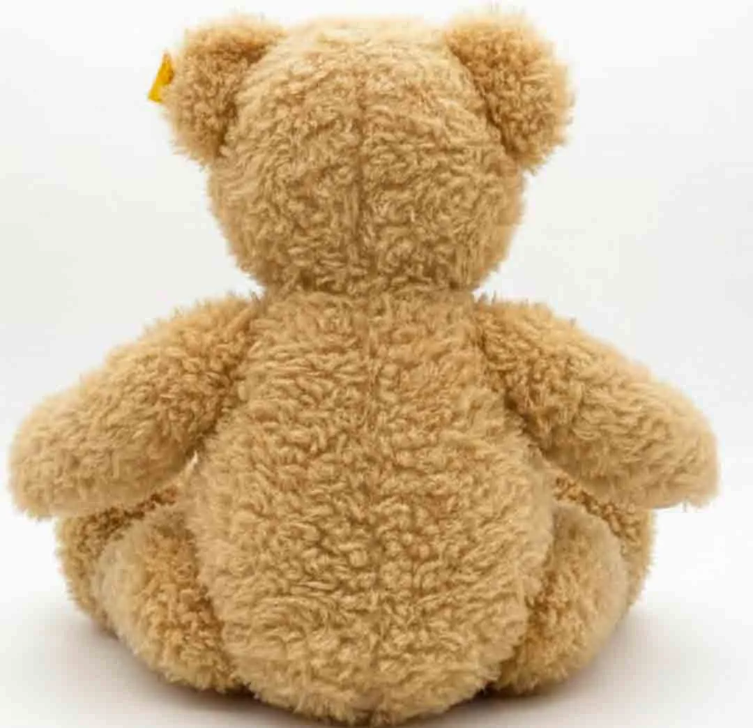 Steiff Teddybär Fynn 28cm Beige Knopf im Ohr gelbe Fahne Nr. 111471 – Bild 3