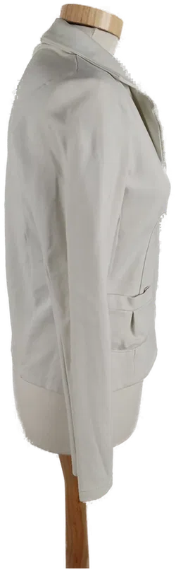 Damen Shirtblazer in Beige zum Knöpfen, Gr. S - Bild 3