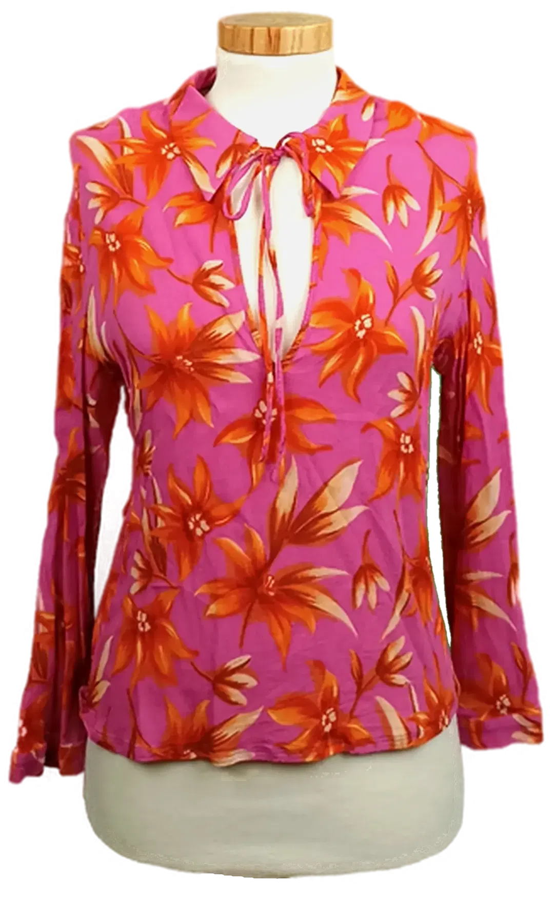 Versace Damen Bluse mit Blumenmuster pink/orange Gr. L - Bild 4