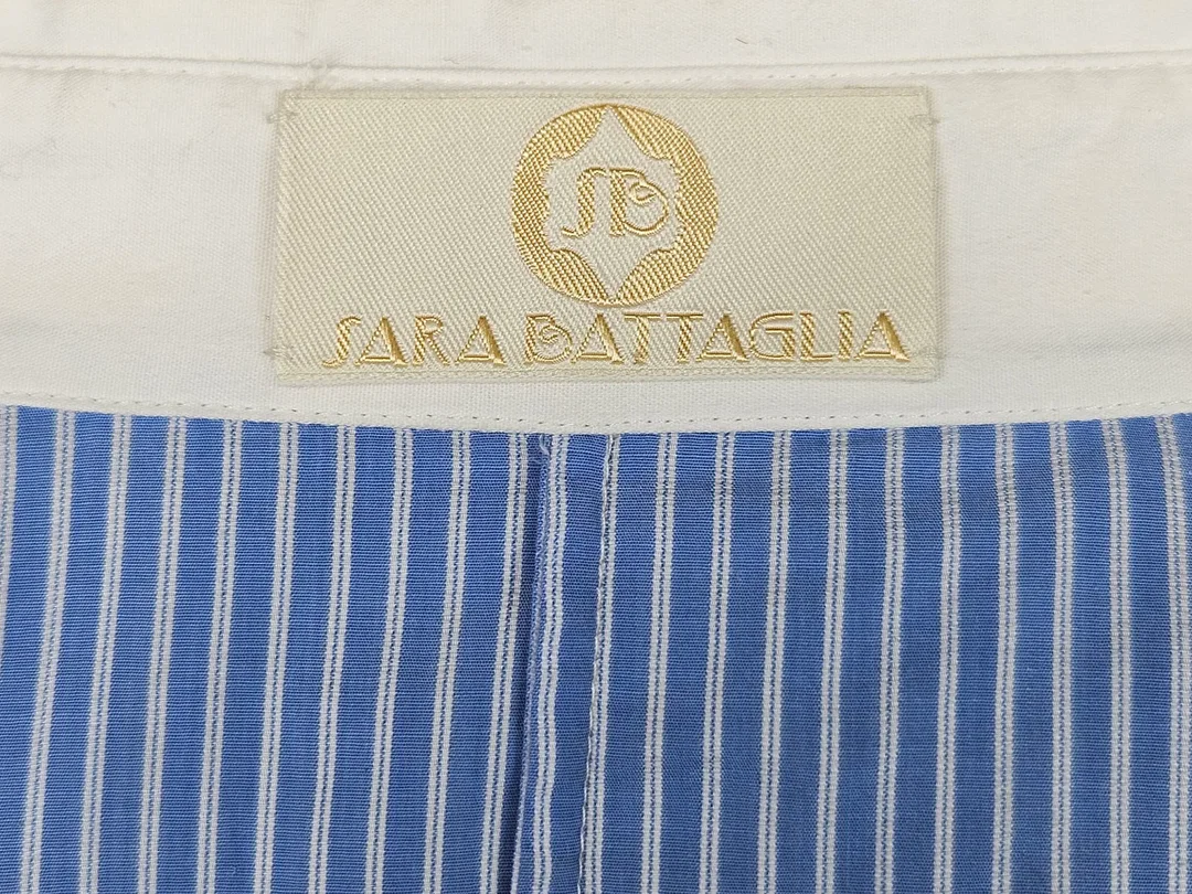 SARA BATTAGLIA Damen Bluse, blau/weiß -Gr. M – Bild 8