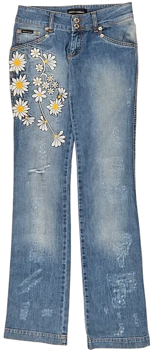 DOLCE & GABBANA Damen Jeans, blau - Gr. 27 - Bild 1