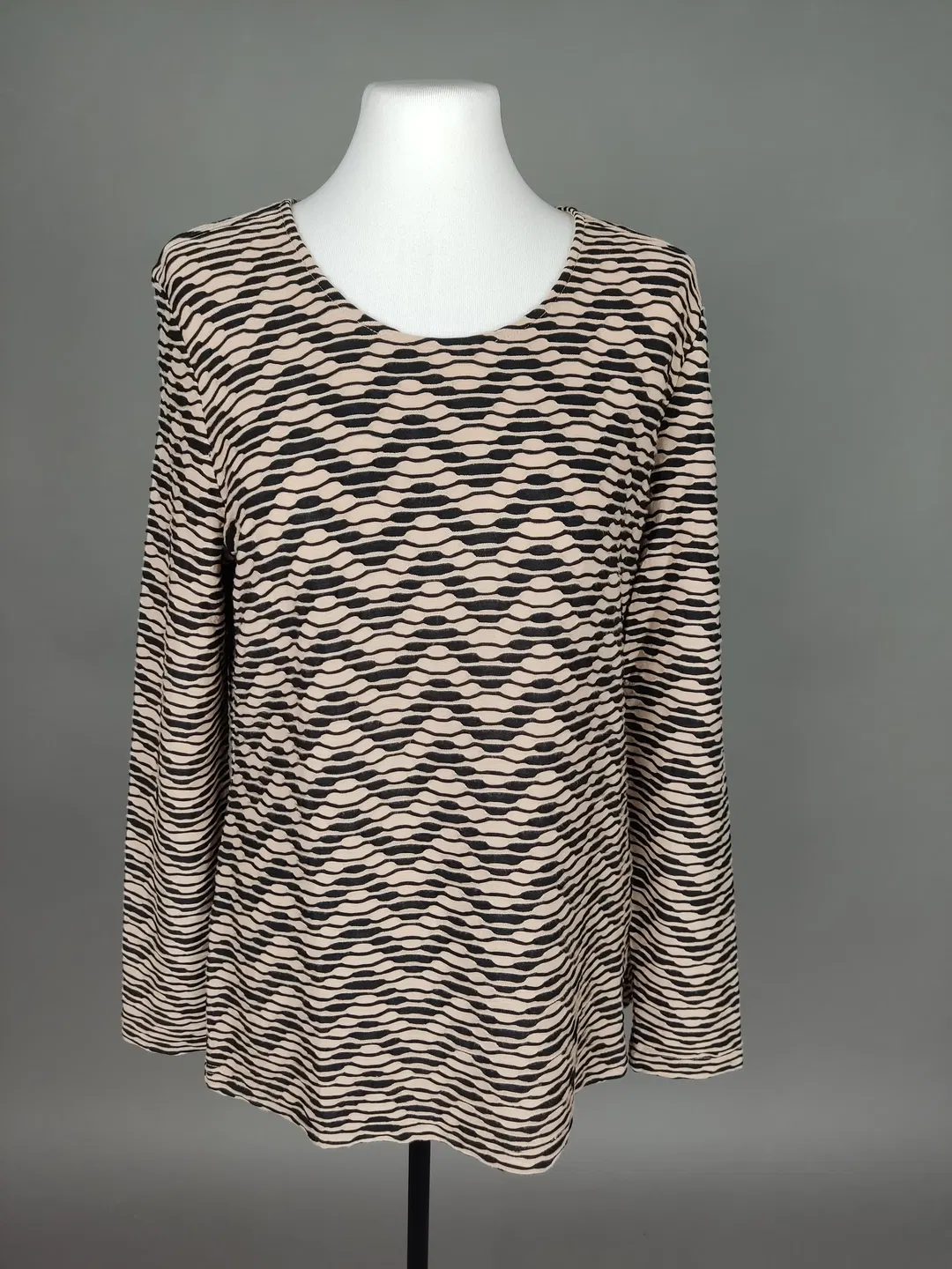 Gerry Weber Damen Bluse schwarz-beige - L / 40 - Bild 4