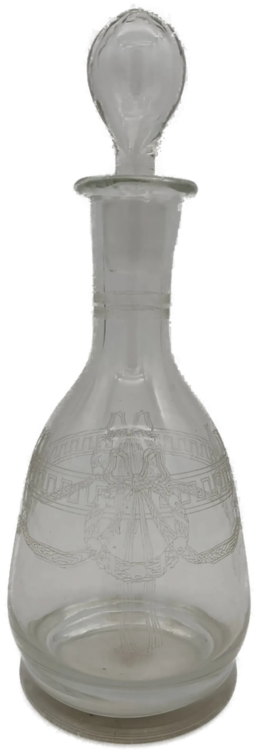 Vintage Karaffe aus Glas mit Glasstopfen - Bild 1