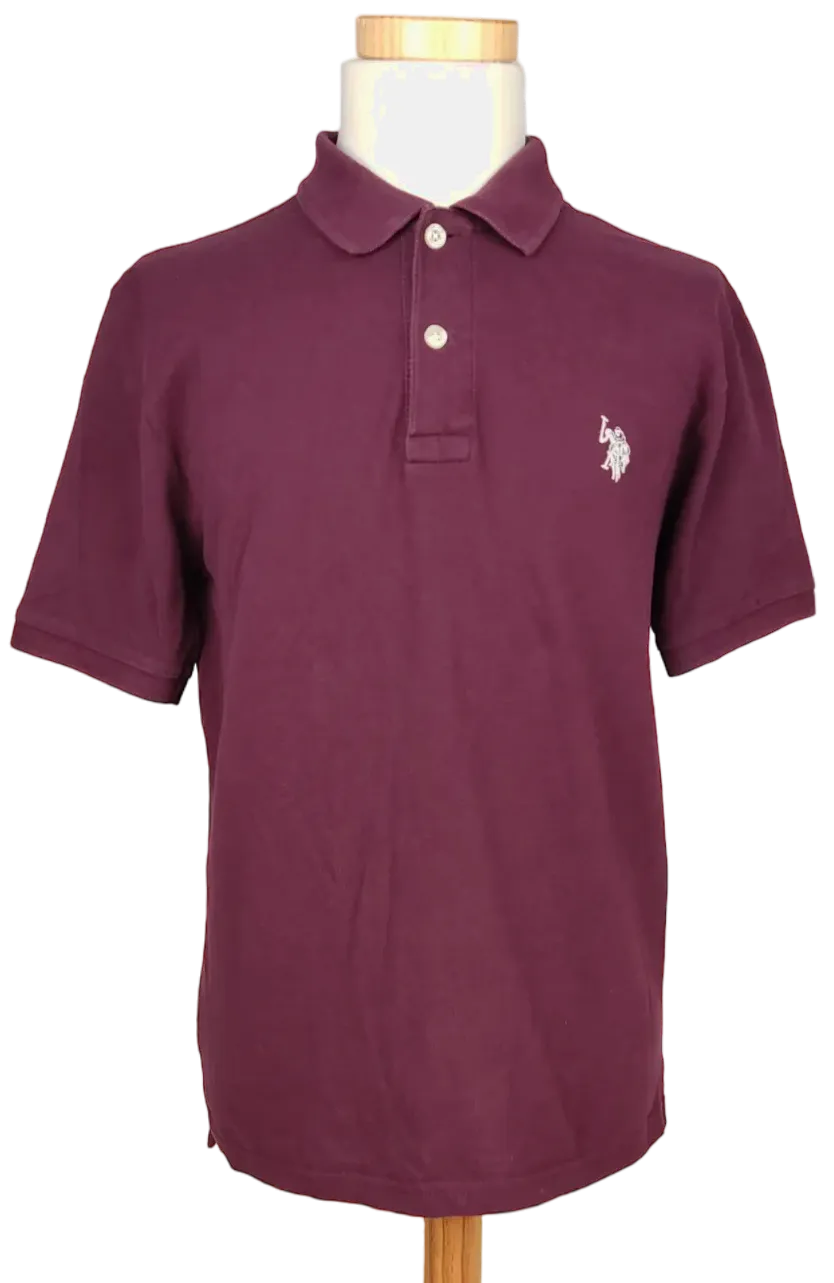 U.S. POLO ASSN Jungen Polo Shirt, burgunderrot - Gr. 8 - Bild 4