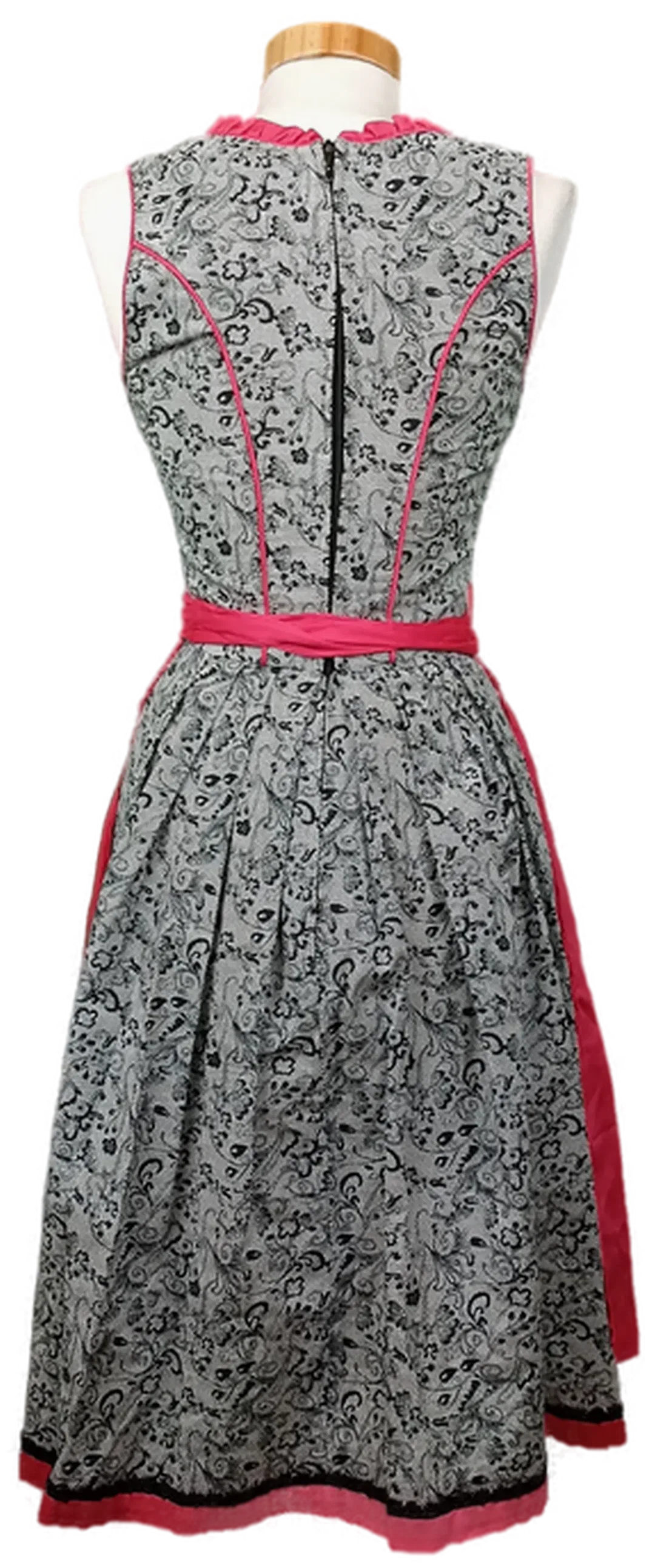 Krüger Madl Dirndl schwarz/weiß/pink Gr. XXS – Bild 2