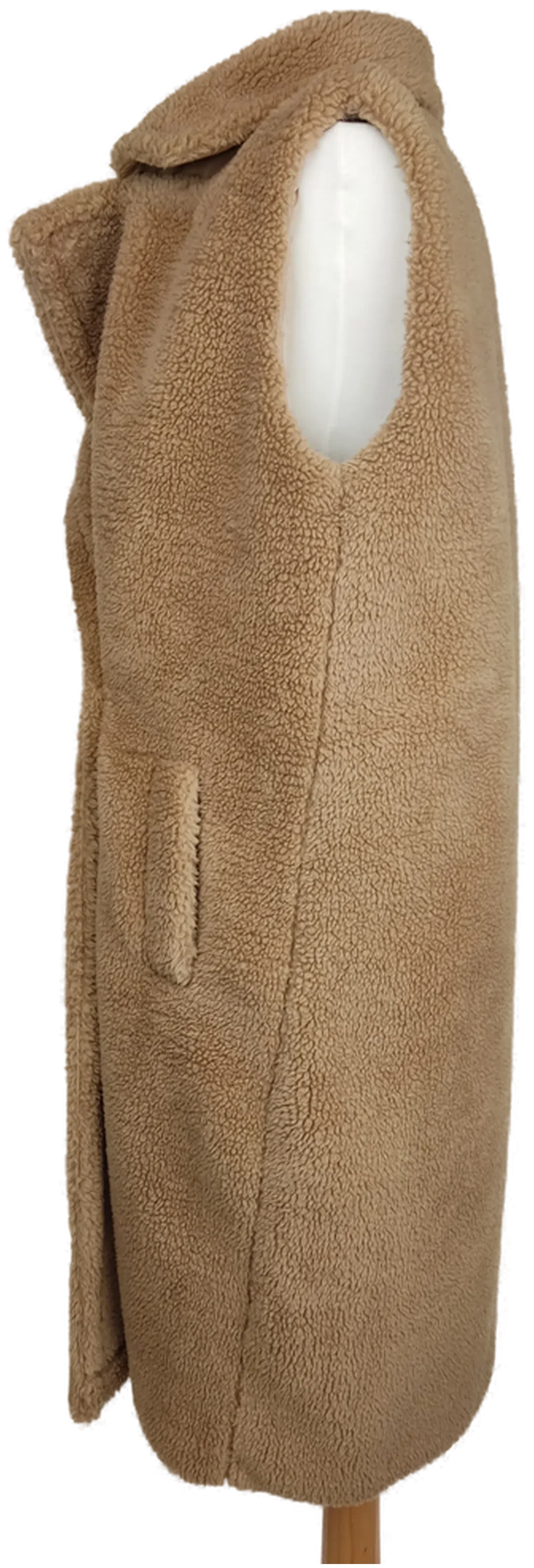 ONLY Damen Weste aus Teddyfell beige/braun - L/40 – Bild 3