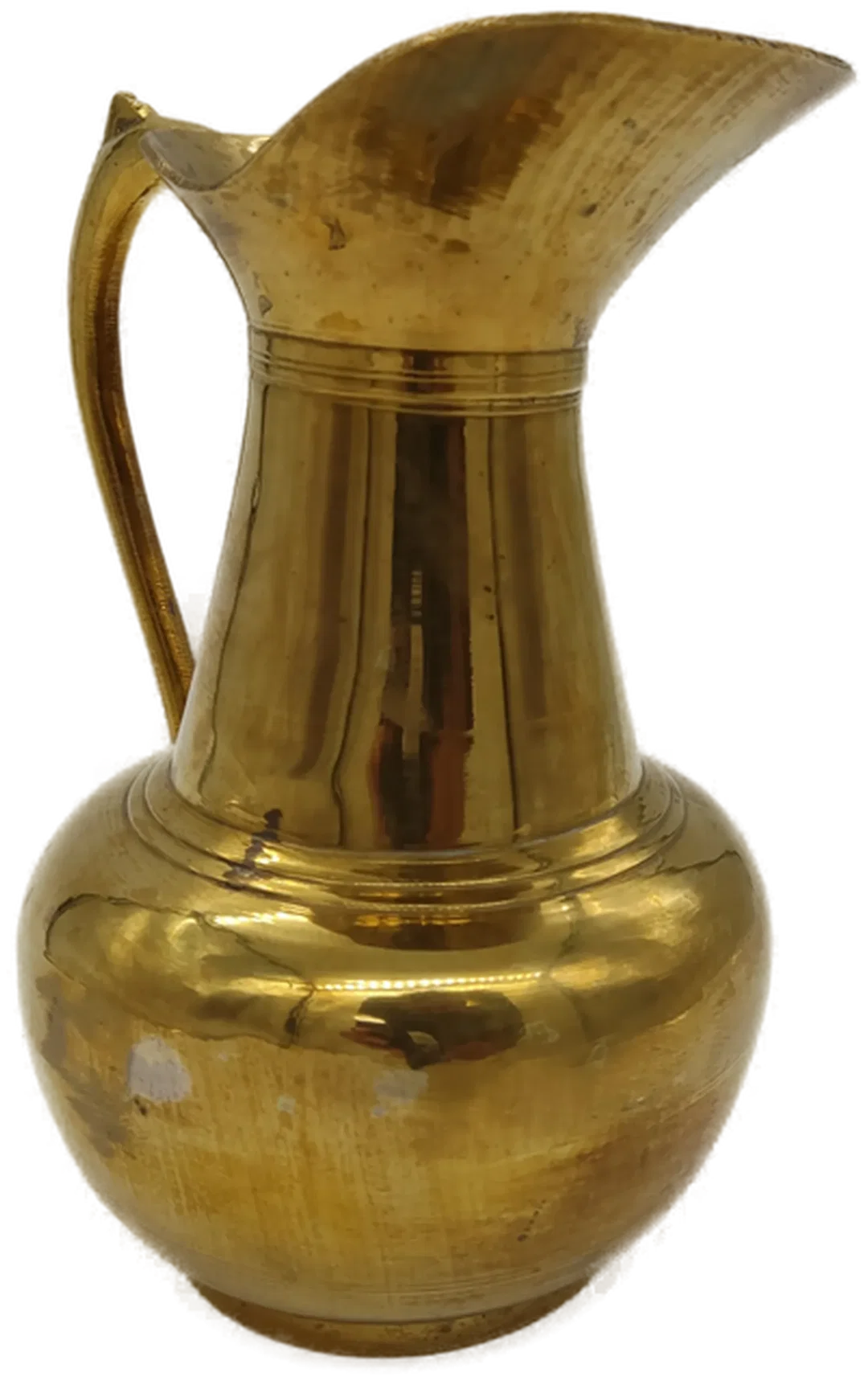 Jugendstil(?) Krug aus Messing mit Henkel - 22cm Vintage – Bild 3