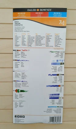 Pinselset Daler & Rowney, 7-tlg. Synthetik | Wie Neu - Bild 2
