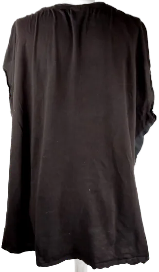 T-Shirt 'Yessica', ärmelos mit Rundhalsausschnitt, schwarz mit Silberpünktchen, Größe XL – Bild 3