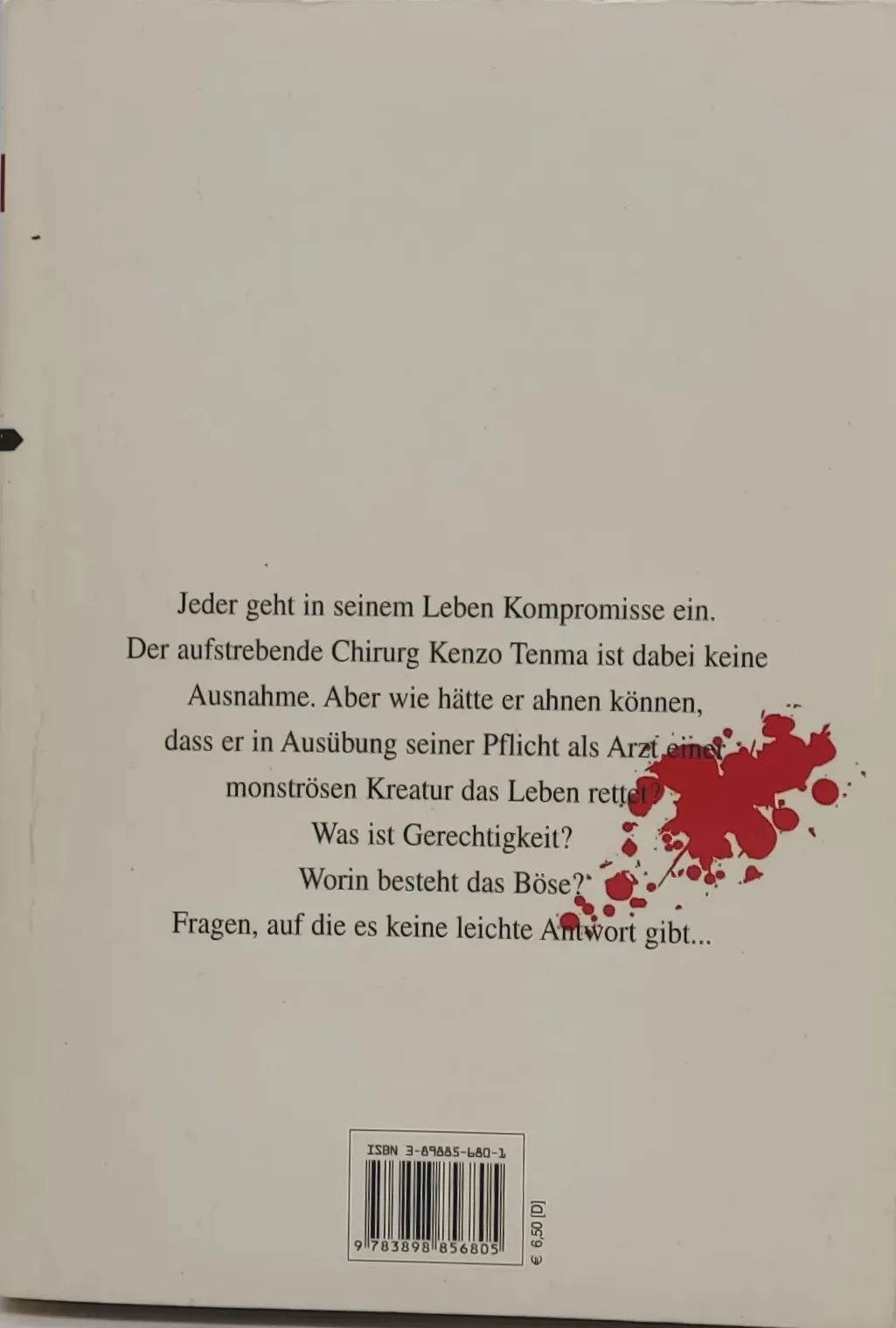 Buch Monster "Herr Doktor Tenma" Band 1 von Naoki Urasawa Manga/Comic – Bild 2