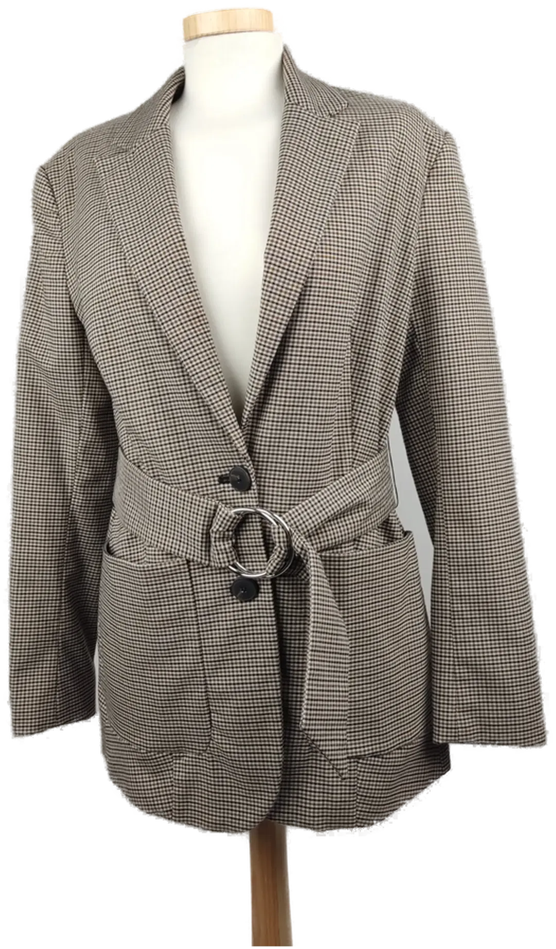 Bershka Damenblazer braun-schwarz-kariert - XS/34 - Bild 1