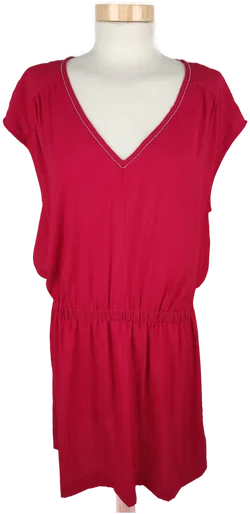 Kleid "H&M", ärmellos mit V-Ausschnitt und Pailletten, rot , Größe 42