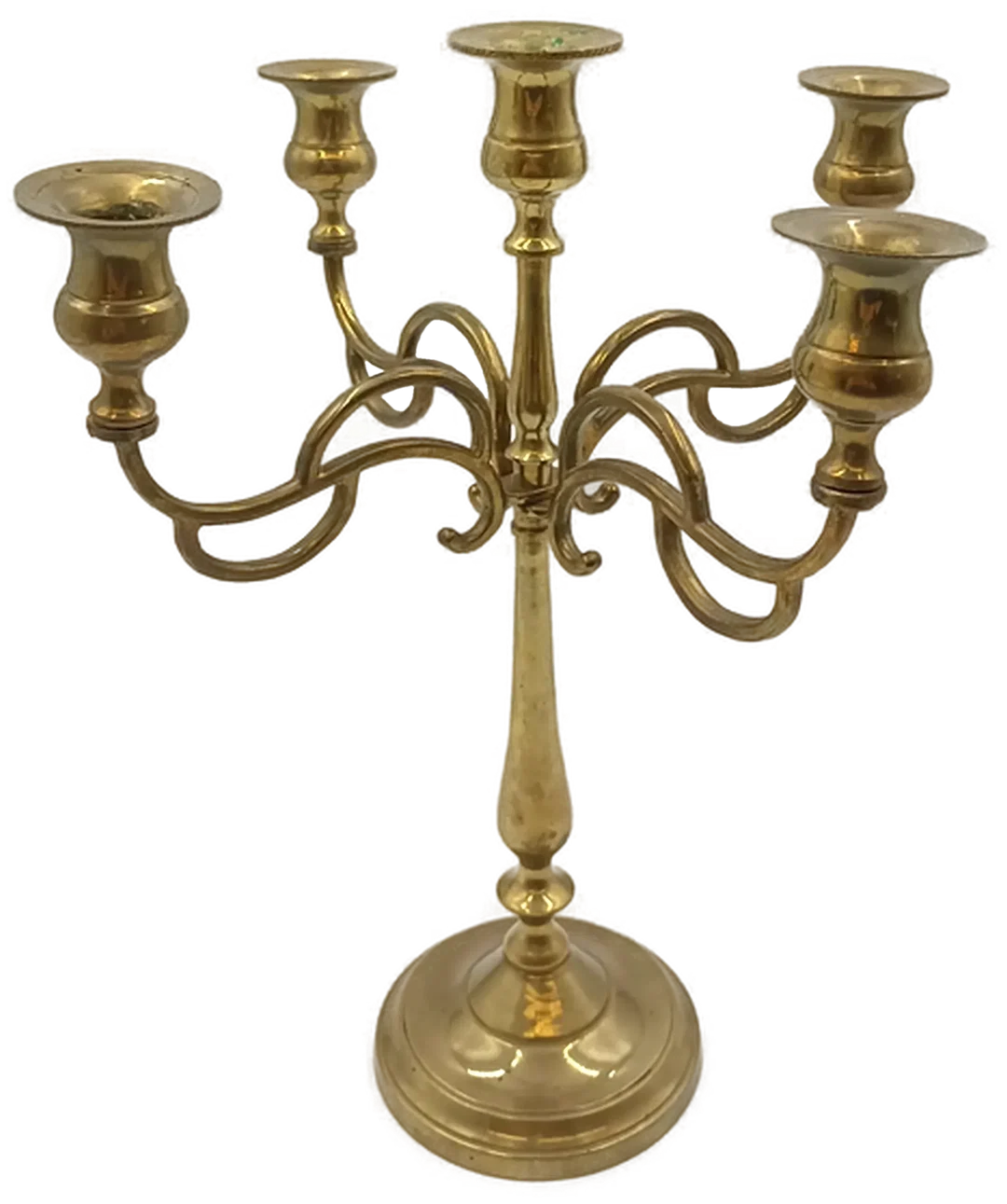 Messing-Kerzenleuchter fünfarmiger Barock-Stil – Bild 1