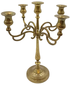 Messing-Kerzenleuchter fünfarmiger Barock-Stil