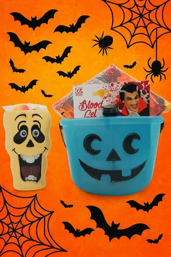 Halloween Set mit Eimer, Becher & Deko - Bild 1