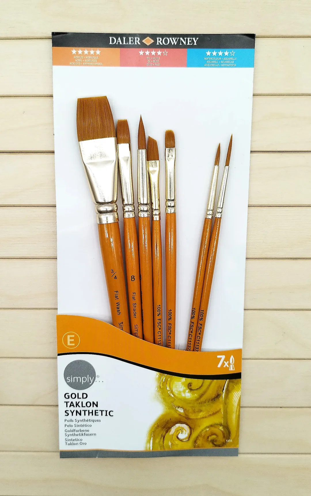 Pinselset Daler & Rowney, 7-tlg. Synthetik | Wie Neu - Bild 4