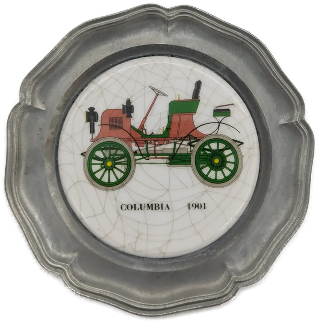 Zinnuntersetzer Columbia 1901 - 6 Stück - Bild 4