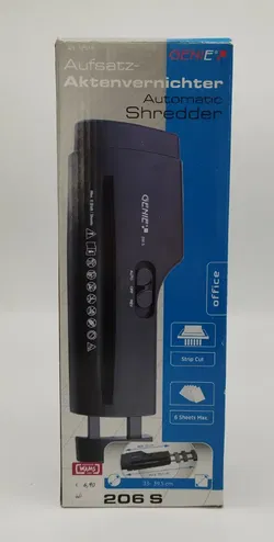 GENIE Aufsatz-Aktenvernichter mit Originalverpackung und Kabel - Bild 3