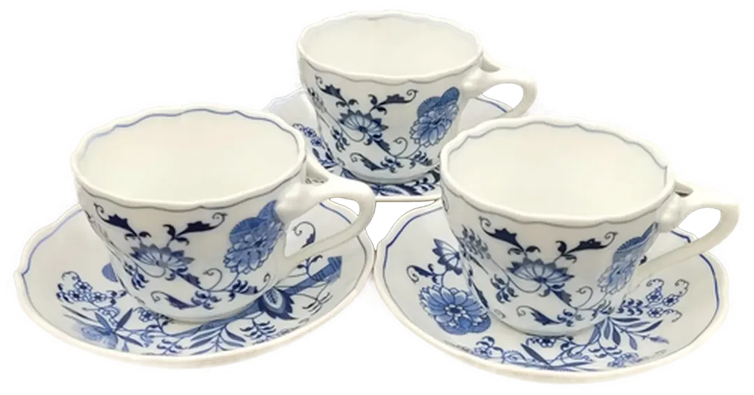 Blue Danube Kaffeetassen Set (3 Tassen + 3 Untertassen) - Bild 4