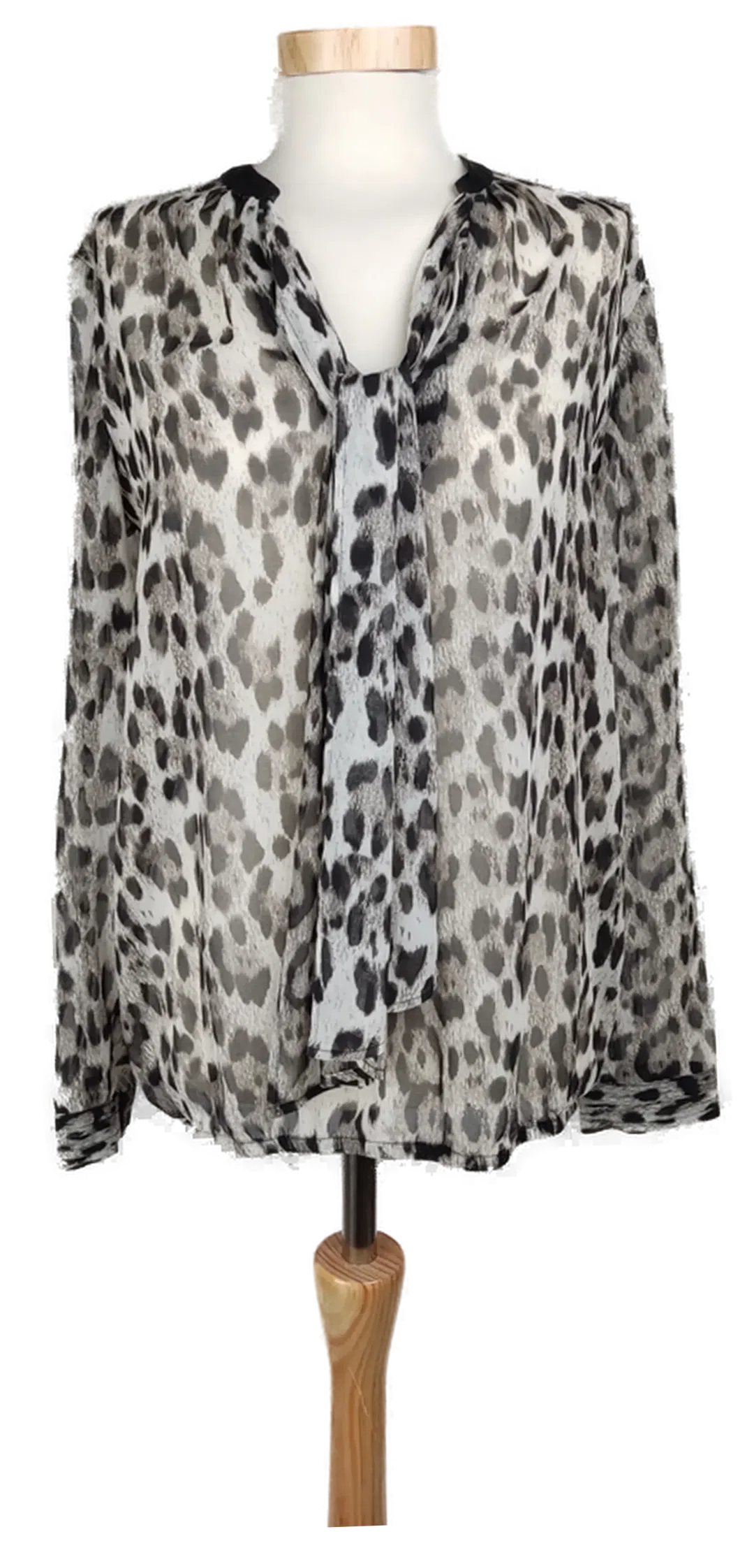 Damen Bluse Animal Print transparent - M/38 - Bild 1