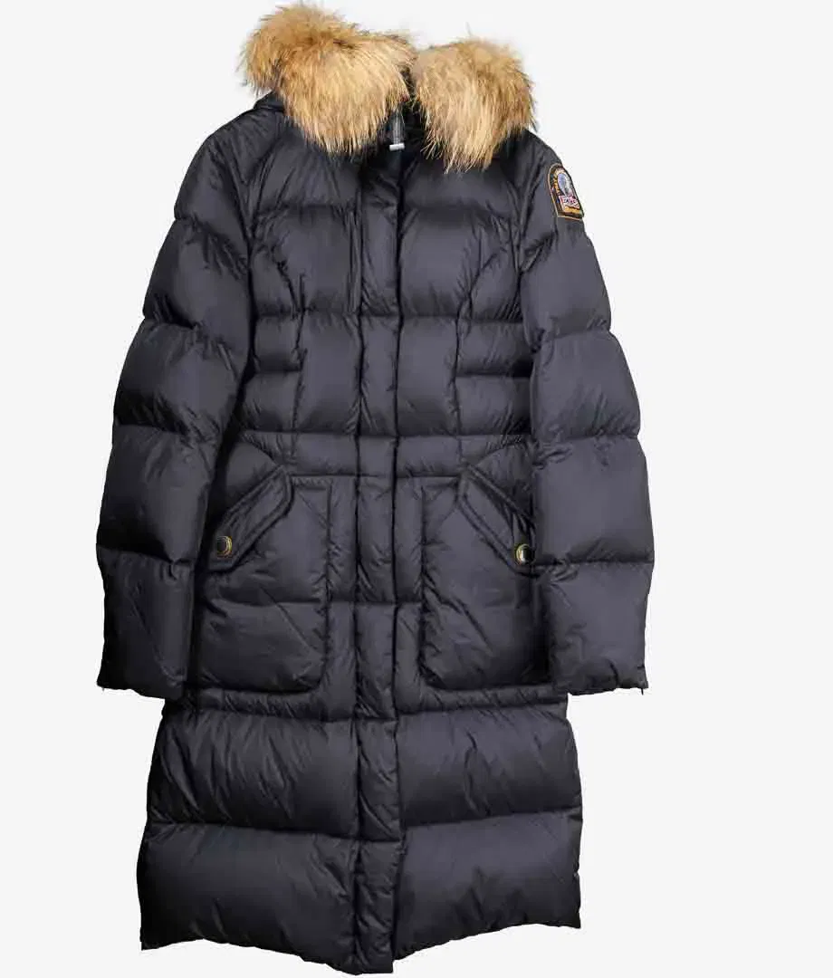 Mantel Jacke Parajumpers Damen-Daunenparka mit Fellkapuze, Schwarz, Gr. L Winter - Bild 1