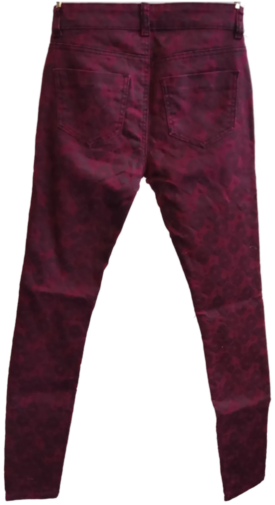 AMISU Damenhose gemustert dunkelrot- Gr. 32 – Bild 2