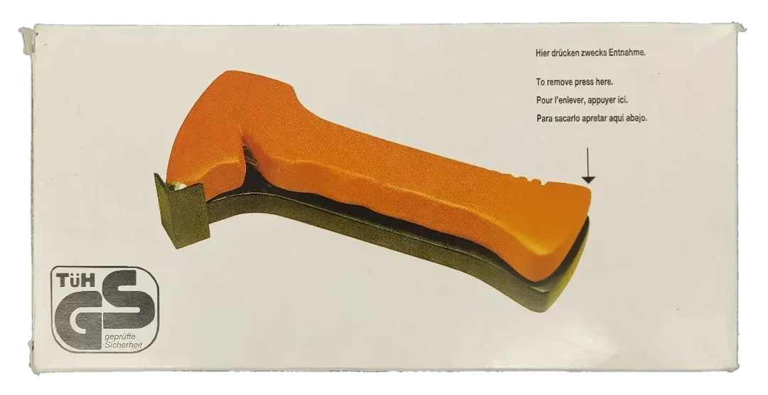 KFZ/LKW Unfallhammer mit Gurtmesser in orange, Länge 19cm – Bild 3