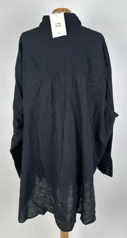 H&M / Linen Blend - Damen Longbluse - Gr. XXL - Bild 3