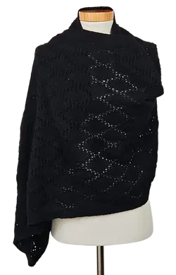 Strick Loop / Schal, schwarz - Bild 3