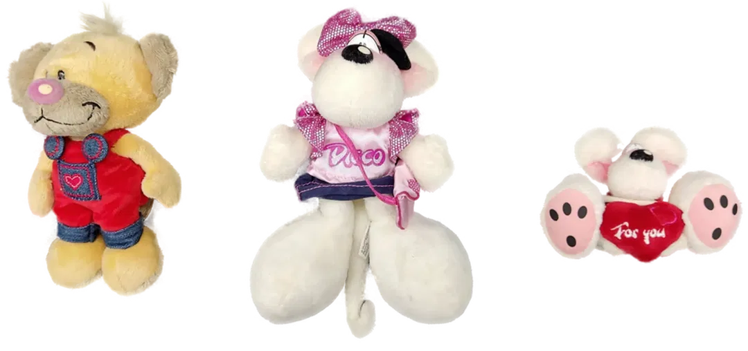 Diddl Teddybär Pimboli & Diddl Mäuse Stofftier-3er-Set - Bild 1