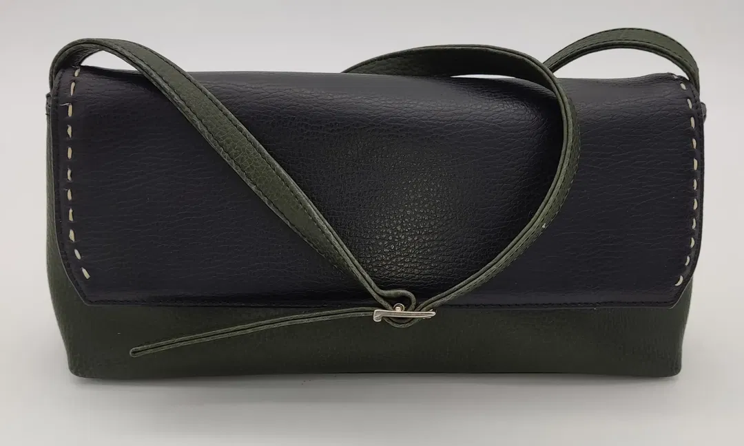 Damenhandtasche olivgrün-schwarz - Bild 1