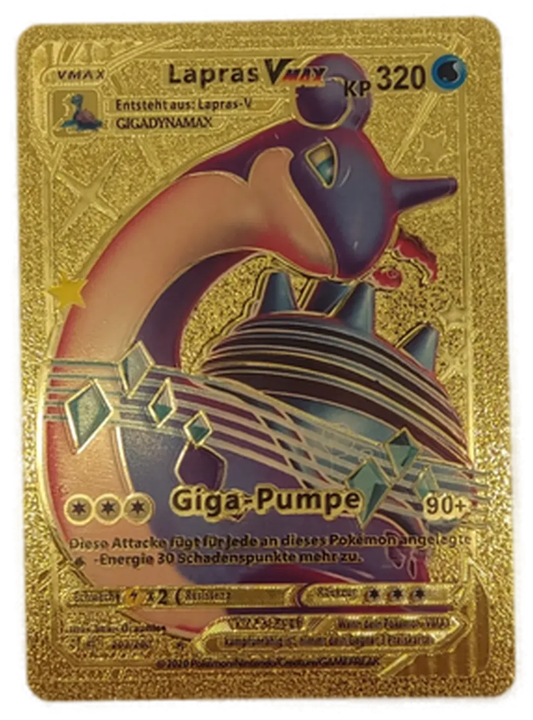 Pokémon Sammelkarte Goldfolie Vmax Lapras Vmax - Bild 4