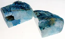 Edle Achat-Geode Buchstützen in Tiefblau – Naturkunst für Ihr Zuhause - Bild 5