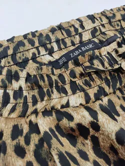 Zara Basic Mädchen Hose, schwarz/braun - Gr. XS - Bild 4