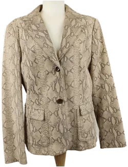 Taifun Damenblazer Animal-Print Leder - XL/42 - Bild 1