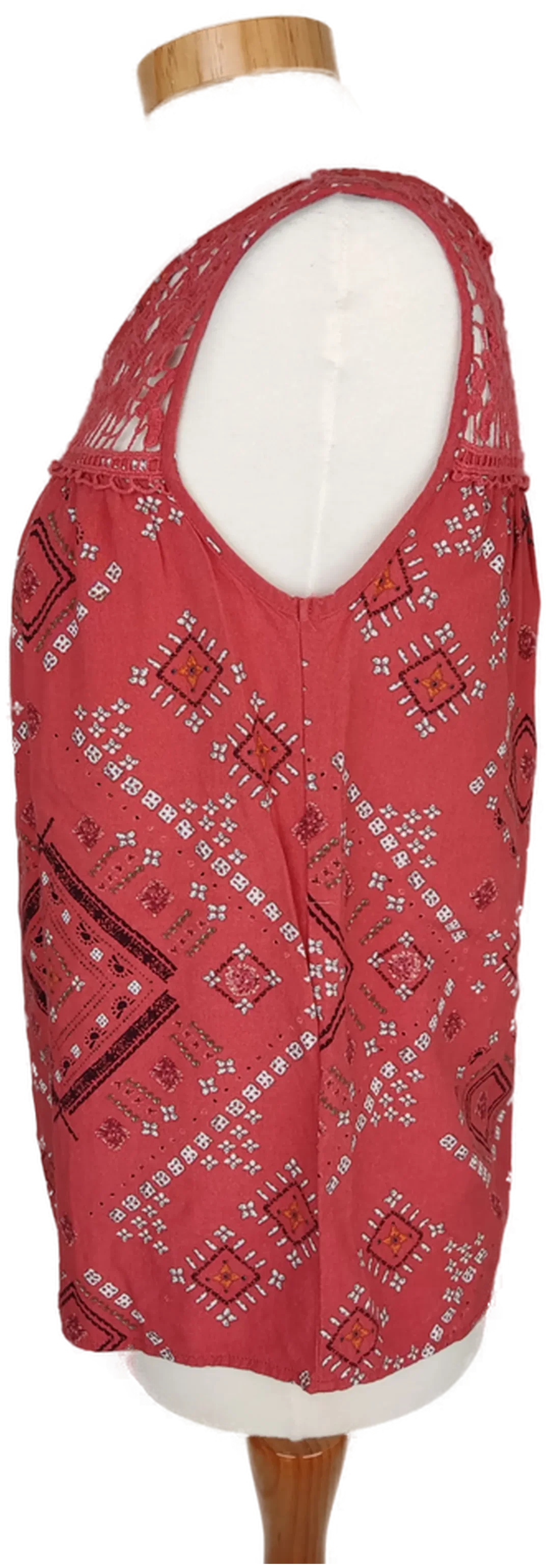 ONLY Damen Top rotbraun gemustert - XS/34 – Bild 3