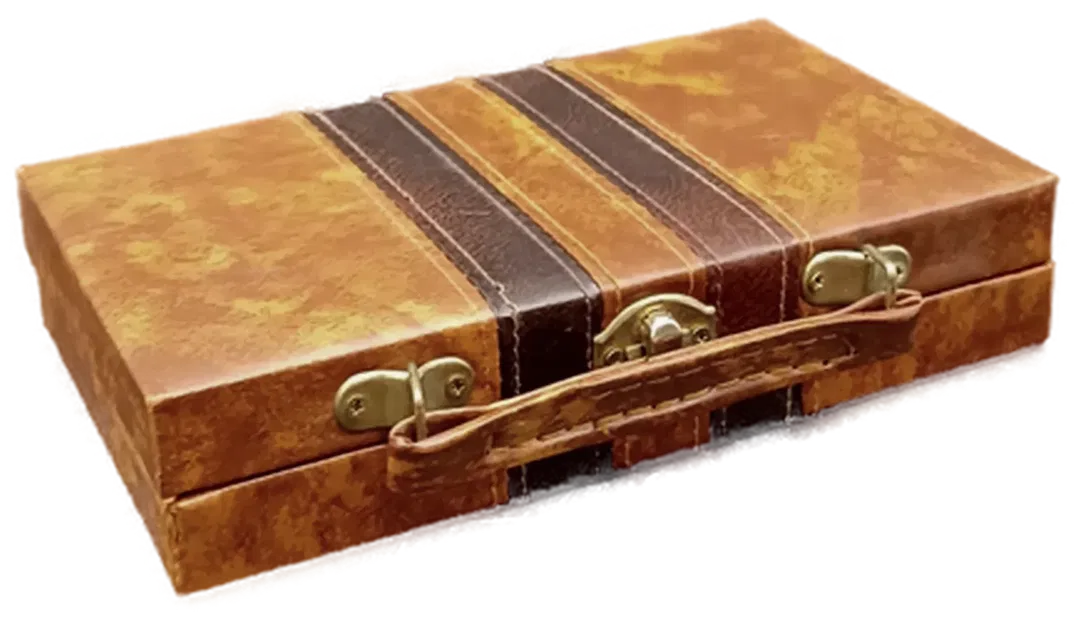 Domino Spiel Set 28 Steine mit Kunstleder Koffer - Bild 1