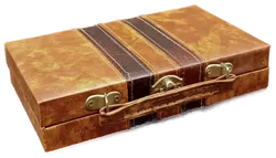 Domino Spiel Set 28 Steine mit Kunstleder Koffer - Bild 1