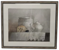 Lilita Upeniece, Kunstdruck "Stilleben mit Teepot"