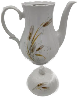 Wunsiedel Kaffeekanne Porzellan   mit Ährenmotiv Vintage - Bild 4