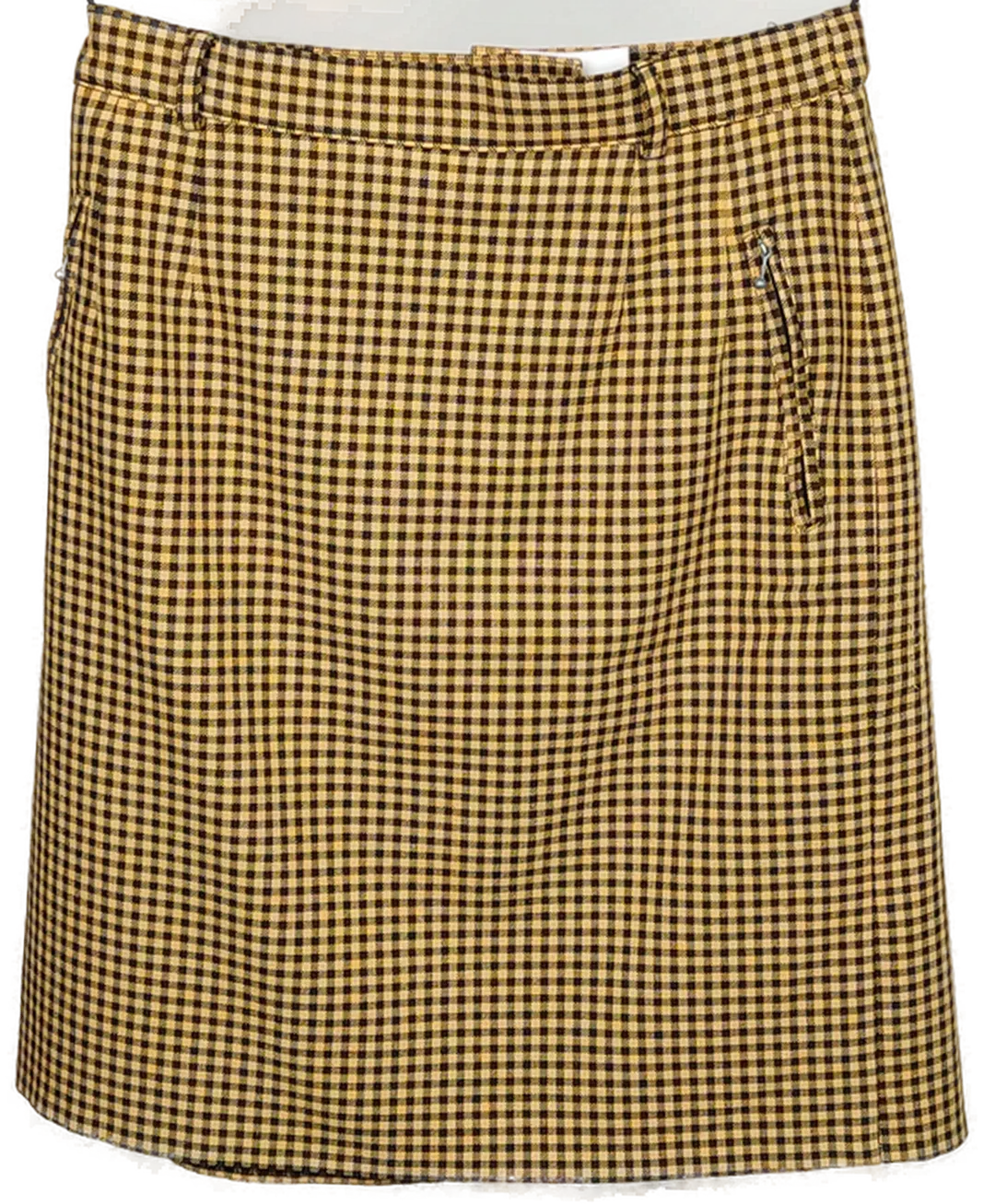 Gelb Schwarz karrierter Damenrock Gr. S 38 - Bild 1
