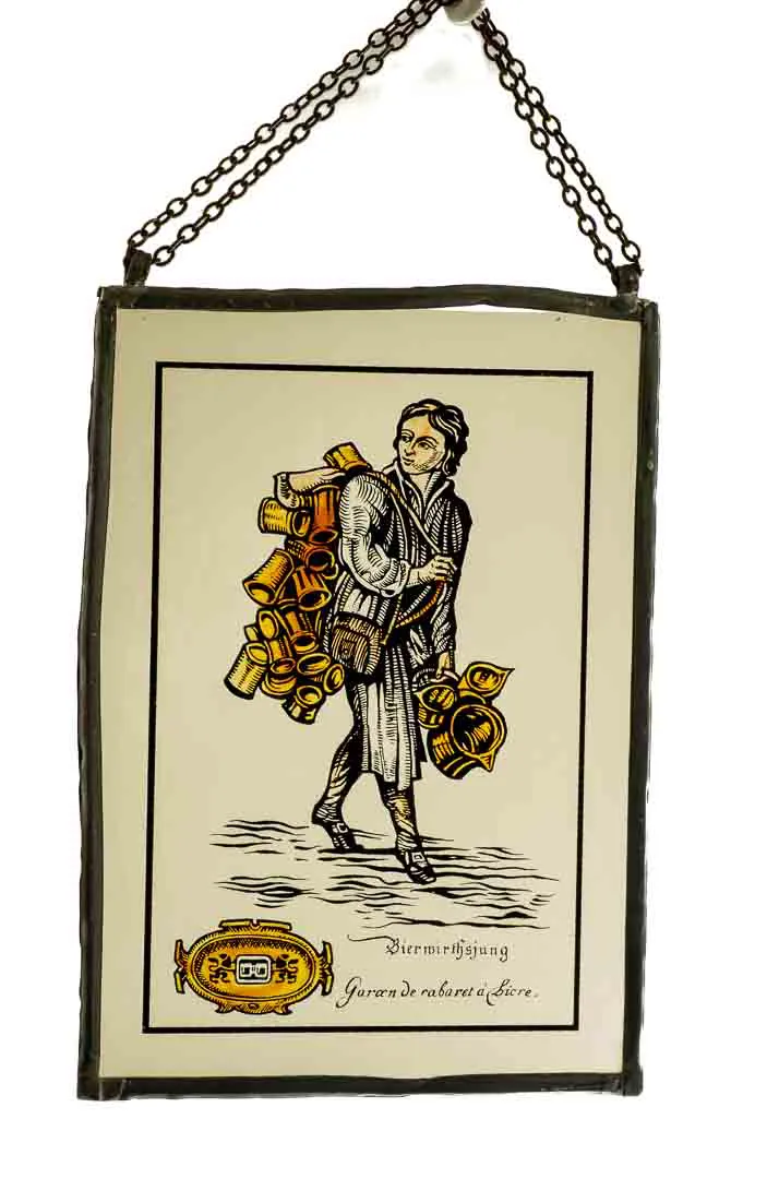 Glasbilder Set Bierbrauerei, ca. 25x18 cm, Vintage Deko (4-tlg.) – Bild 3