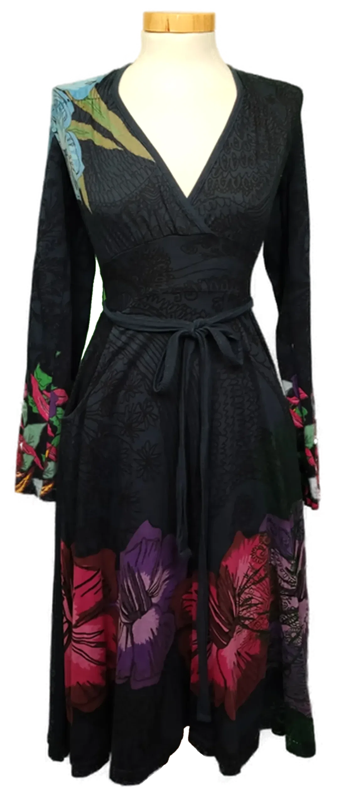Desigual Damen Midikleid dunkelblau gemustert Gr. M - Bild 4