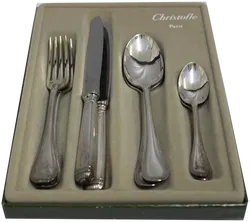 Christofle Paris – 8-teiliges Original-Silber-Besteckset  – mit Christofle-Punze & Frankreich-Stempel - Bild 2