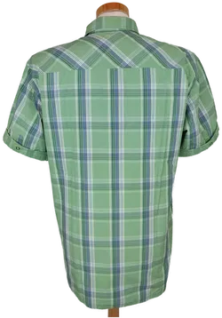 Tom Tailor Herren Kurzarmhemd grün/weiß kariert - M/48 - Bild 2